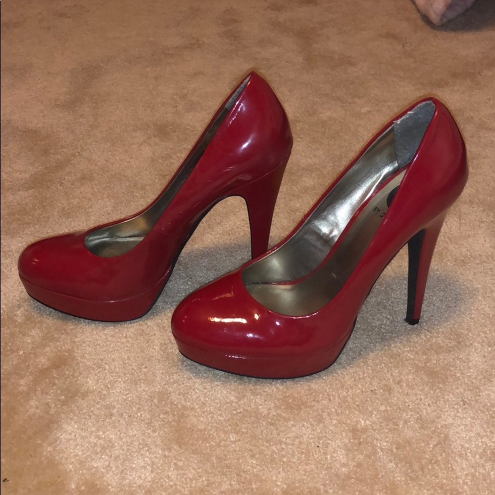 Guess Red Platform Heels